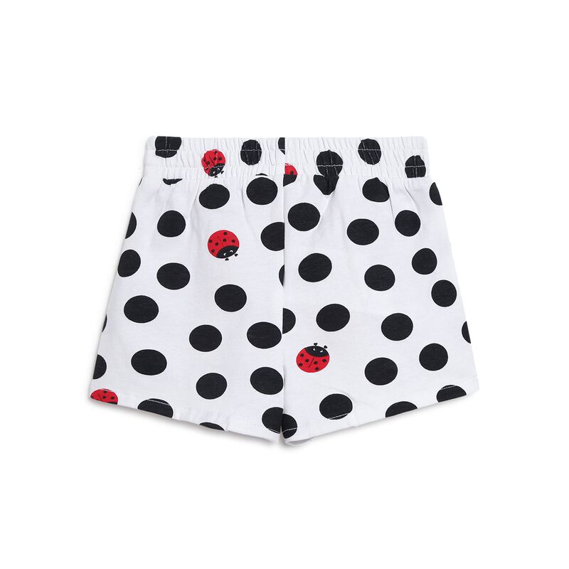 Girls Natural Printed Short Knitted Trousers image number 1